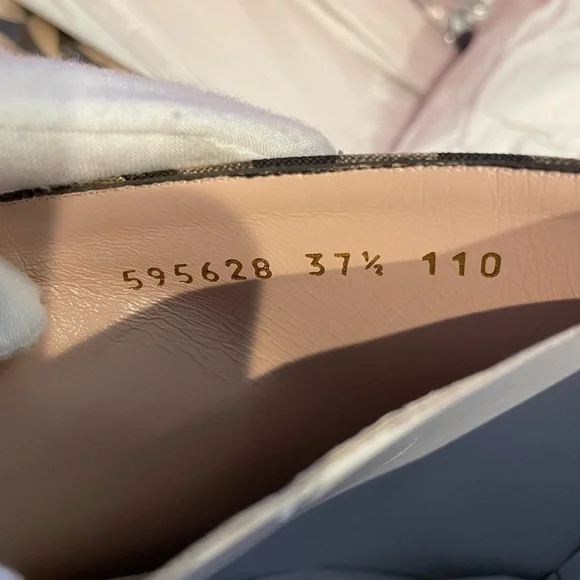 GUCCI Fabric G Rhombus Print Platform Boots Size EU37.5/ US7.5 Beige Cocoa - Picture 14 of 16